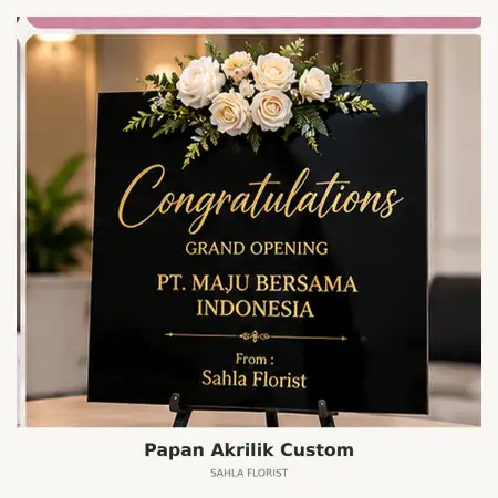 Papan Bunga Akrilik Galaxy Mall Surabaya